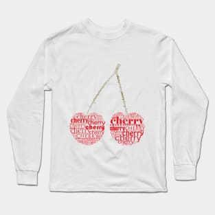 Typographic cherry Long Sleeve T-Shirt